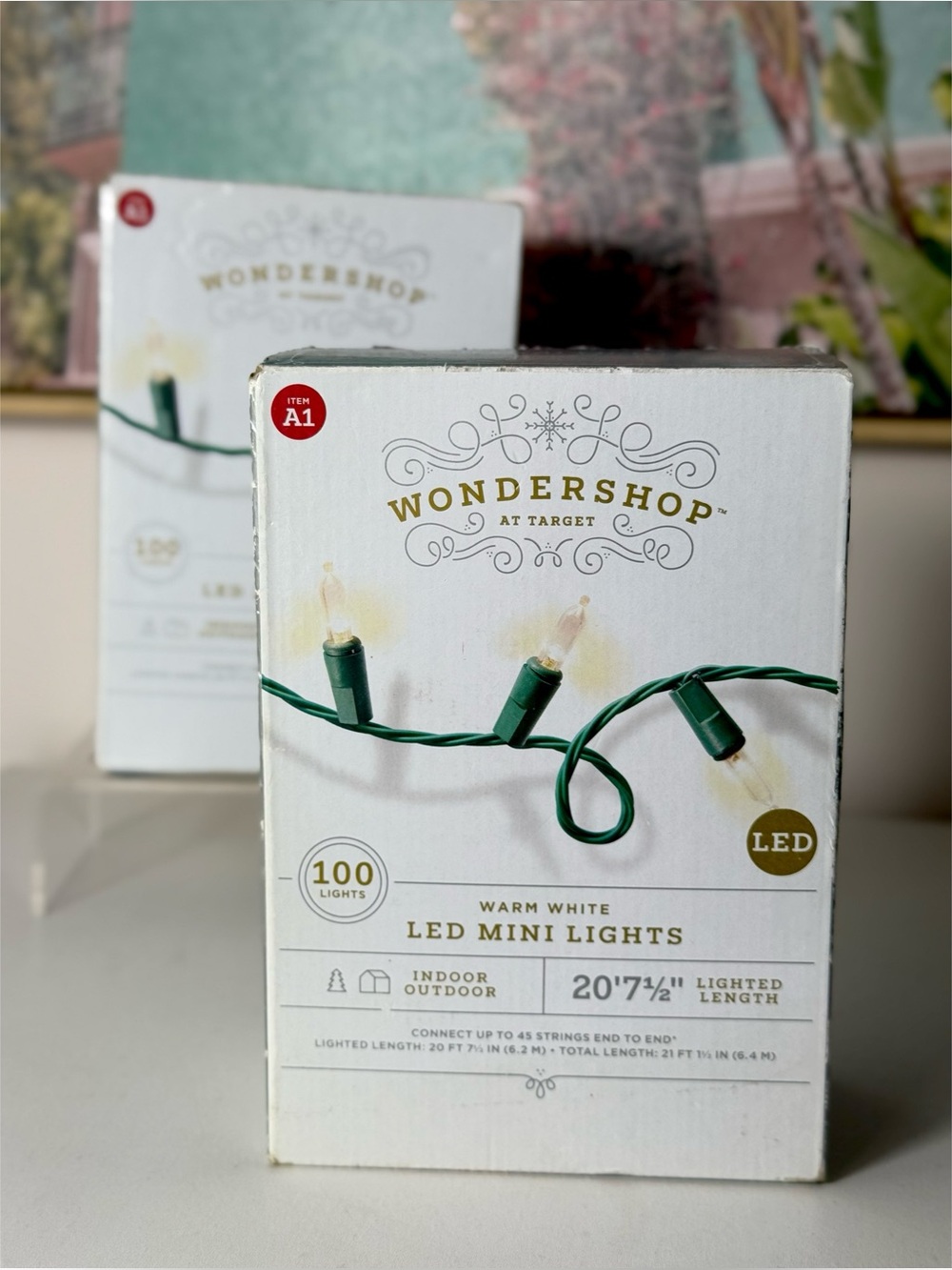 Set of 2 Wondershop LED Mini Lights Warm White 100ct Item A1 Indoor Outdoor